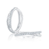 Round and Marquise Shape Diamond Half Way Anniversary Band