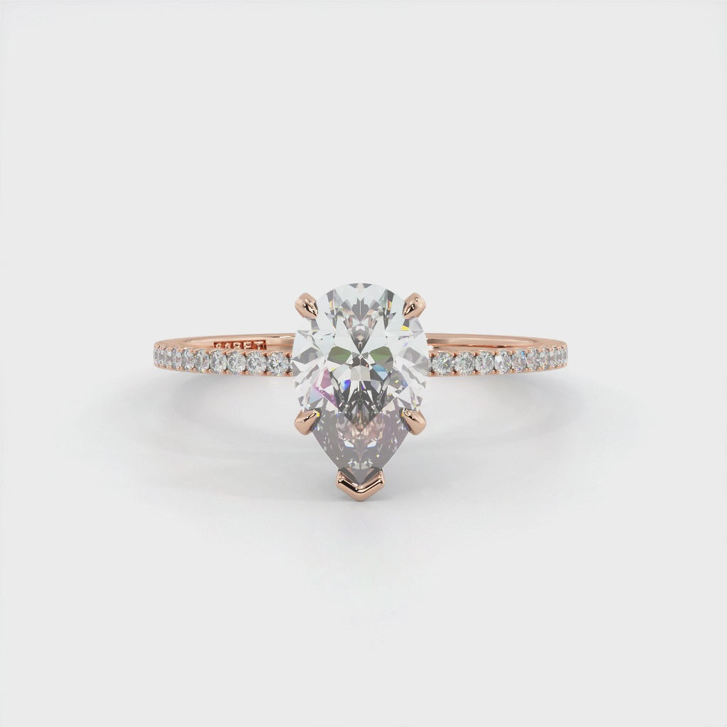 Solitaire Pear Diamond Engagement Ring