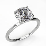 Solitaire Engagement Ring 1.5mm Wide Comfort Fit