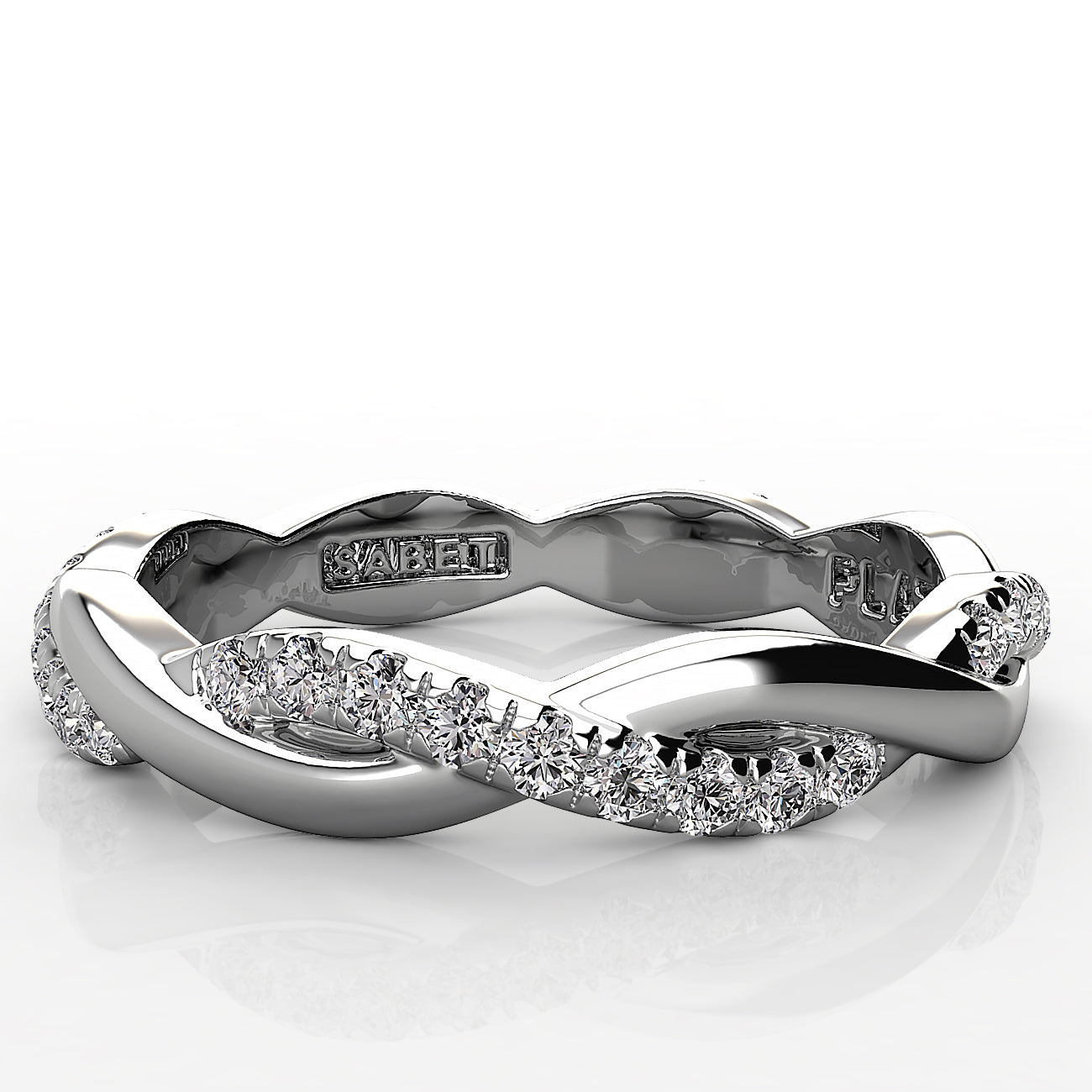 Entwined Half Twine Eternity Wedding Band 0.23ct