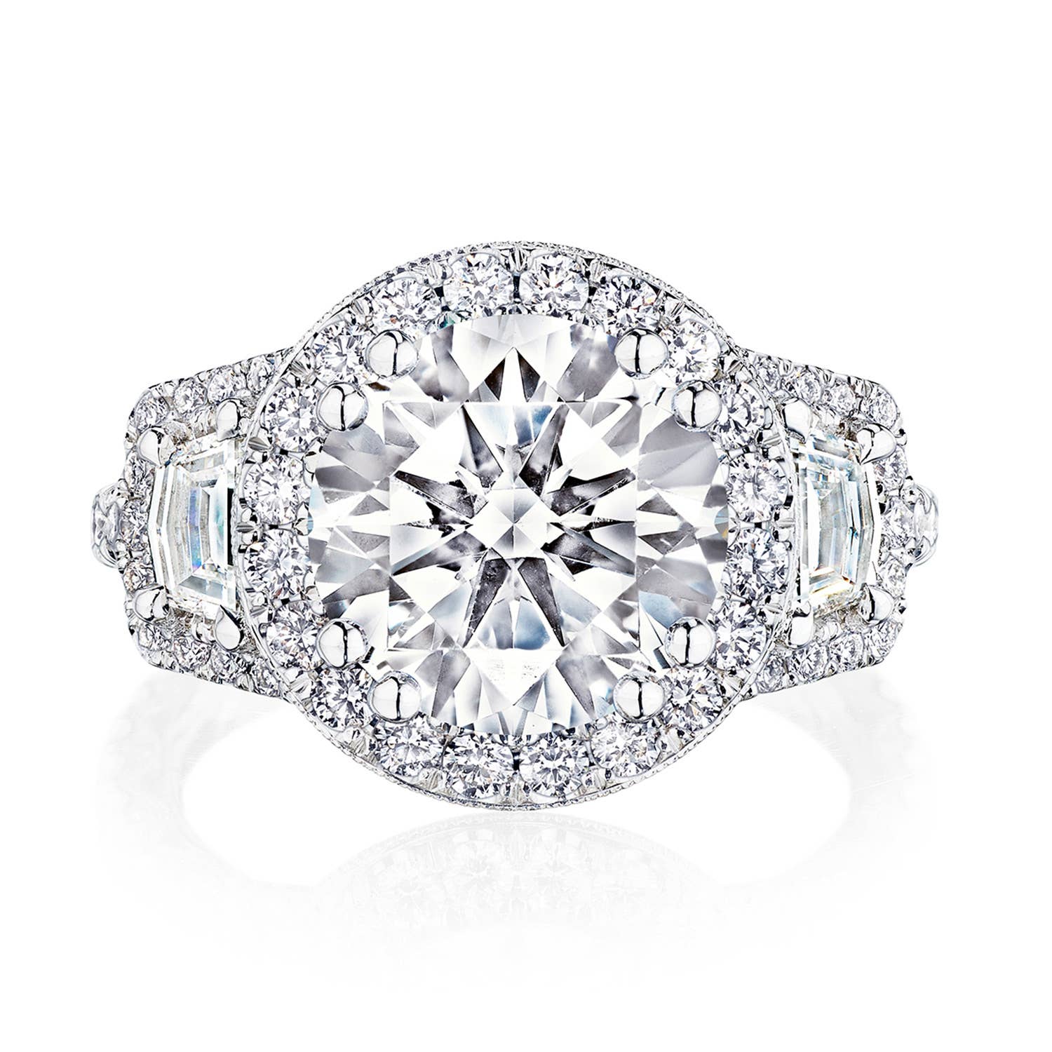 Round 3-Stone Engagement Ring