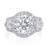 Round 3-Stone Engagement Ring