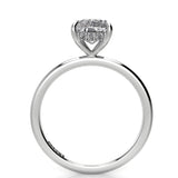 3.07 ctw CUSHION LAB GROWN DIAMOND HIDDEN HALO RING 18k White Gold, F,VS1| IGI Certified