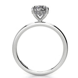 3.07 ctw OVAL LAB GROWN DIAMOND HIDDEN HALO RING 18k White Gold, F,VS1| IGI Certified