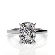 3.07 ctw CUSHION LAB GROWN DIAMOND HIDDEN HALO RING 18k White Gold, F,VS1| IGI Certified