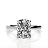 3.07 ctw CUSHION LAB GROWN DIAMOND HIDDEN HALO RING 18k White Gold, F,VS1| IGI Certified
