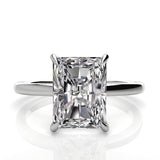 3.07 ctw RADIANT LAB GROWN DIAMOND HIDDEN HALO RING 18k White Gold, F,VS1| IGI Certified