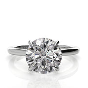 3.07 ctw ROUND LAB GROWN DIAMOND HIDDEN HALO RING 18k White Gold, F,VS1| IGI Certified