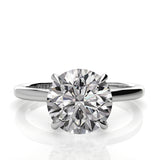 3.07 ctw ROUND LAB GROWN DIAMOND HIDDEN HALO RING 18k White Gold, F,VS1| IGI Certified