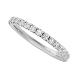 14K White Gold band with 15 Round Lab Grown Diamond (ST) having TCW-.45