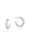 Small Hoop Earrings in 18k White Gold - 12.90mm