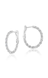 Large Hoop Earrings in 18k White Gold