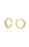Medium Hoop Pear Diamond Earrings in 18k Yellow Gold