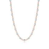 Sky Blue Topaz Link Necklace