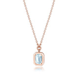 Sky Blue Topaz Necklace - 0.7ct