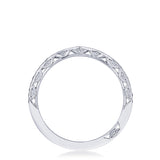 Curve with Pavé Diamonds Wedding Band