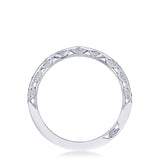 Curve with Pavé Diamonds Wedding Band