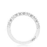 French Pavé Diamond Wedding Band