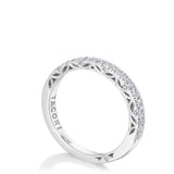 French Pavé Diamond Wedding Band