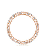 French Pavé Diamond Wedding Band