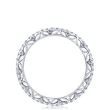 French Pavé Diamond Wedding Band