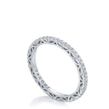 French Pavé Diamond Wedding Band