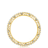 French Pavé Diamond Wedding Band
