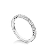 French Pavé Diamond Wedding Band