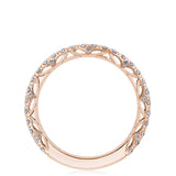 French Pavé Diamond Wedding Band