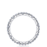 French Pavé Diamond Wedding Band
