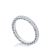 French Pavé Diamond Wedding Band