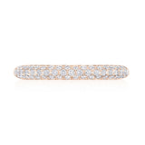 Triple Row Pavé Wedding Band