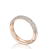 Triple Row Pavé Wedding Band