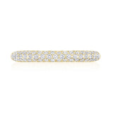 Triple Row Pavé Wedding Band