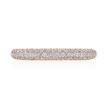 Triple Row Pavé Wedding Band