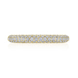Triple Row Pavé Wedding Band