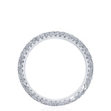 Triple Row Pavé Wedding Band