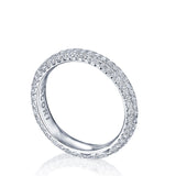Triple Row Pavé Wedding Band