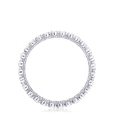 Round Bezel Droplet Wedding Band with Diamond