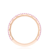 Crescent Crown Ring with Pink Sapphire
