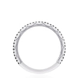 Crescent Crown Ring with Black Diamond