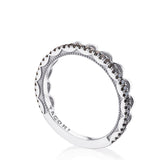 Crescent Crown Ring with Black Diamond