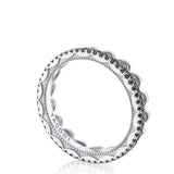 Crescent Crown Ring with Black Diamond