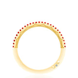 Crescent Crown Ring with Ruby