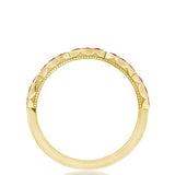 Marquise Design Wedding Band with Ruby