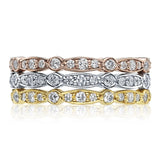 Marquise and Round Design Wedding Band