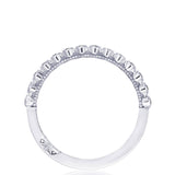 Round Bezel Droplet Wedding Band with Sapphire