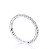 French Pavé Diamond Wedding Band - 2mm
