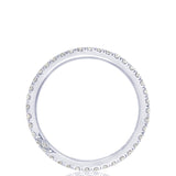 French Pavé Diamond Wedding Band - 2mm