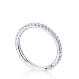 French Pavé Diamond Wedding Band - 2mm